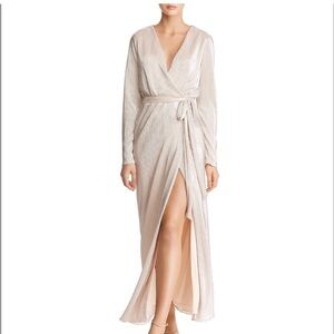 Elegant metallic WAYF Wrap Maxi Dress